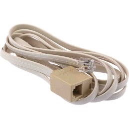1 pcs - RS PRO Single-Port RJ11 Female, RJ11 Male Extender, Cat3