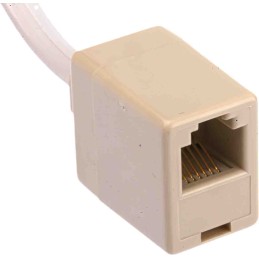 1 pcs - RS PRO Single-Port RJ11 Female, RJ11 Male Extender, Cat3