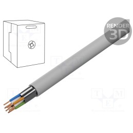 20 m : FTP KAT.5E 4X2X0,14C - Wire, F/UTP, 4x2x26AWG, 5e, stranded, Cu, PVC, grey, 305m, Øcable: 5mm