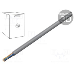 20 m : UTP KAT.5E 4X2X0,14C - Wire, U/UTP, 4x2x26AWG, 5e, stranded, Cu, PVC, grey, 305m