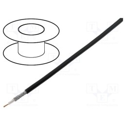 20 m : YWL50-0.45/1.3-BK - Wire: coaxial, RG174, PVC, black, 250m, Øcable: 2.7mm