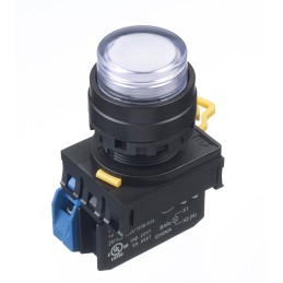 1 pcs - Idec YW Series Illuminated Push Button Complete Unit, Panel Mount, 22mm Cutout, SPST, IP65