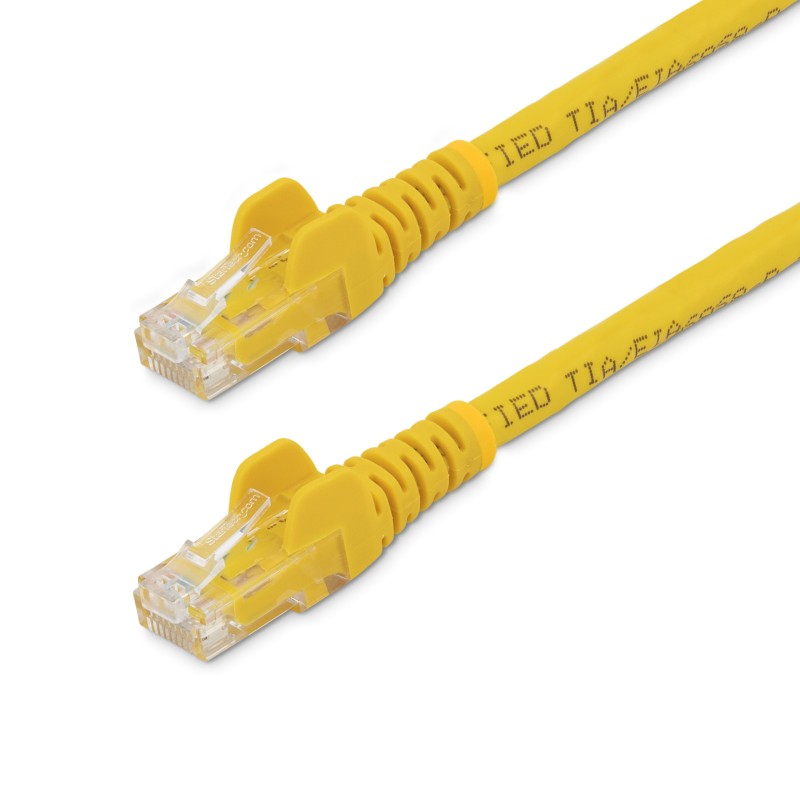 1 pcs - StarTech.com Cat6 Straight Male RJ45 to Straight Male RJ45 Ethernet Cable, U/UTP, Yellow PVC Sheath, 2m, CMG Rated