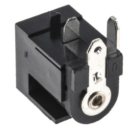 1 pcs - RS PRO Right Angle DC Socket Rated At 2.5A, 16.0 V, PCB Mount, length 14.5mm, Nickel