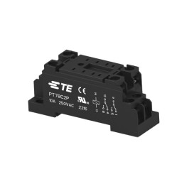 1 pcs - TE Connectivity 2071566 8 Pin 250V DIN Rail Relay Socket, for use with Relay