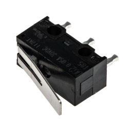 1 pcs - ZF Hinge Lever Micro Switch, PCB Terminal, 50 mA @ 30 V dc, SPDT