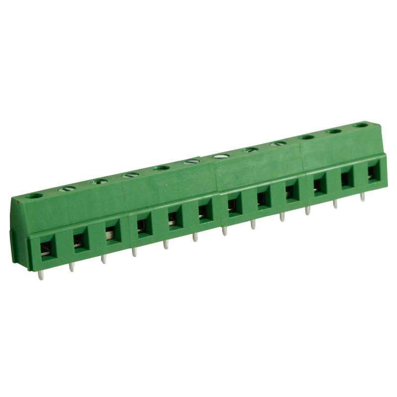 5 pcs - RS PRO PCB Terminal Block, 12-Contact, 7.5mm Pitch, Through Hole Mount, 1-Row, Screw Termination
