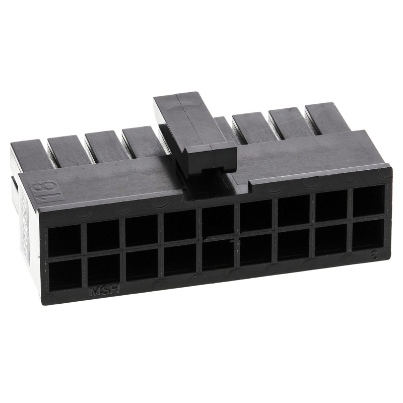 5 pcs - Molex, 43025 Female Connector Housing, 3mm Pitch, 18 Way, 2 Row