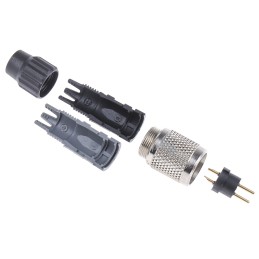 1 pcs - binder Circular Connector, 2 Contacts, Cable Mount, M9 Connector, Plug, Male, IP40, 711 Series