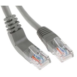 1 pcs - RS PRO Cat5e Male RJ45 to Male RJ45 Ethernet Cable, U/UTP, Grey PVC Sheath, 1m