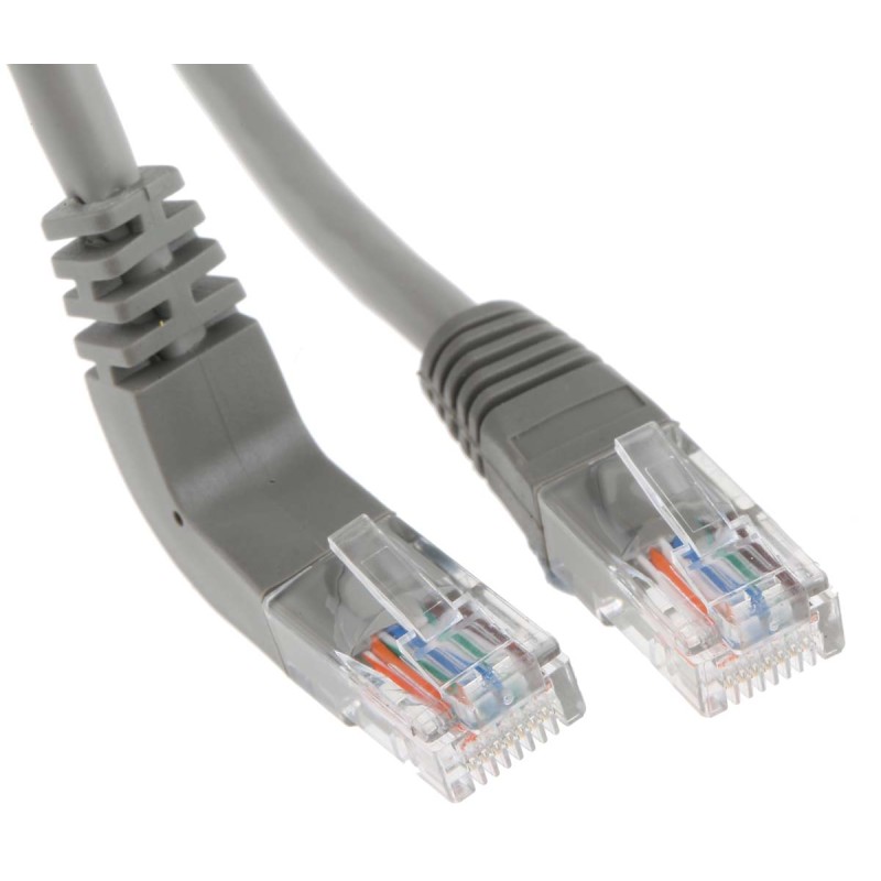1 pcs - RS PRO Cat5e Male RJ45 to Male RJ45 Ethernet Cable, U/UTP, Grey PVC Sheath, 1m