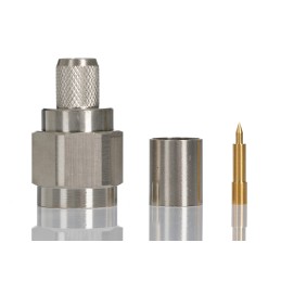 1 pcs - RS PRO, Plug Cable Mount N Connector, 50Ω, Crimp Termination, Straight Body