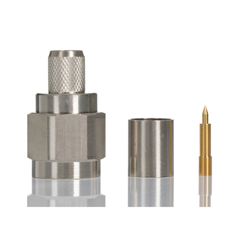 1 pcs - RS PRO, Plug Cable Mount N Connector, 50Ω, Crimp Termination, Straight Body