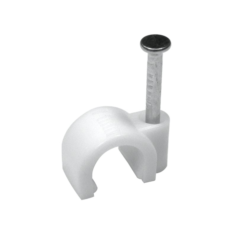 100 pcs - RS PRO White Polyethylene, Steel Clip, 10mm Max. Bundle