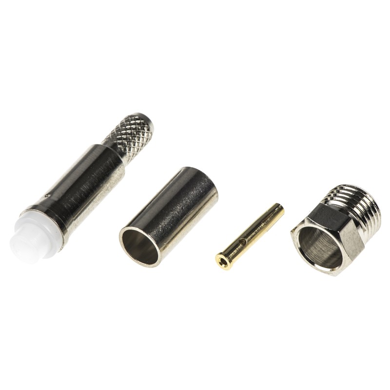 1 pcs - TE Connectivity, jack Cable Mount FME Connector, 50Ω, Crimp Termination, Straight Body