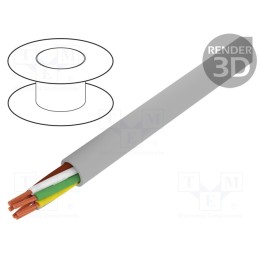 20 m : 500238 - Wire, ELITRONIC® LIYY, 6x0.34mm2, unshielded, 250V, Cu, stranded