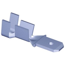 50 pcs - 61687-2 TE Connectivity FASTON .187 Uninsulated Male Spade Connector, Tab, 4.75 x 0.81mm Tab Size, 0.8mm² to 2mm²