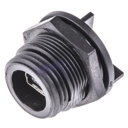 1 pcs - Bulgin Straight, Through Hole, Socket Type B 2.0 IP68 USB Connector