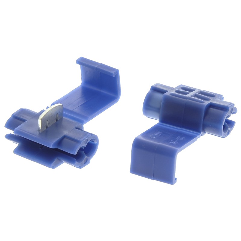 50 pcs - RS PRO Tap Splice Connector, Blue, Insulated 18 - 14 AWG
