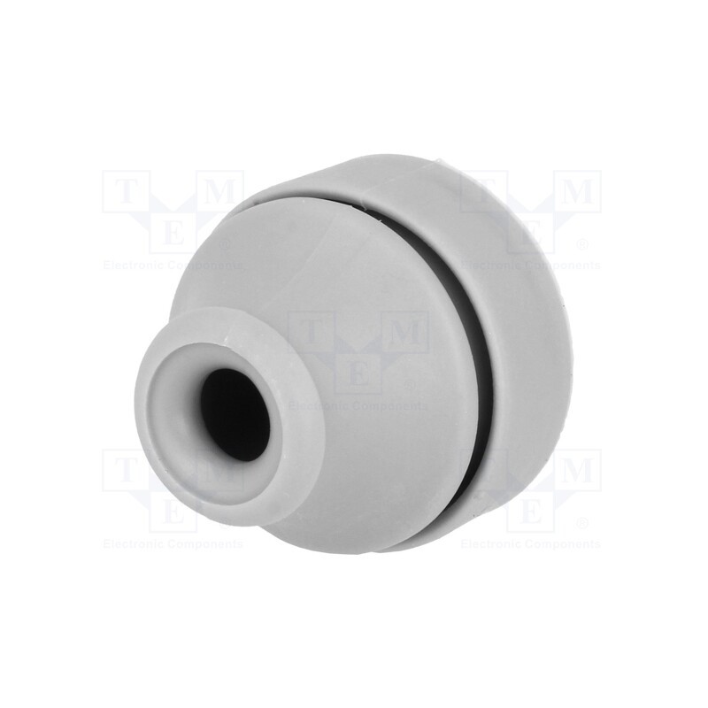20 pcs : 100186 - Grommet, Ømount.hole: 16mm, elastomer thermoplastic TPE, grey