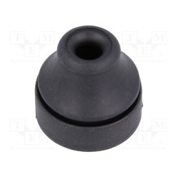 20 pcs : 100187 - Grommet, Ømount.hole: 16mm, elastomer thermoplastic TPE, black