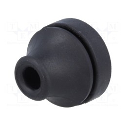 20 pcs : 100188 - Grommet, Ømount.hole: 19mm, elastomer thermoplastic TPE, black