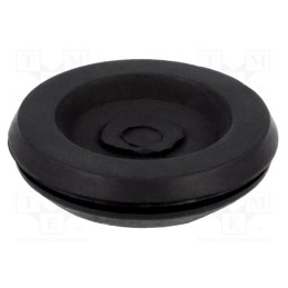 20 pcs : 100199 - Grommet, with bulkhead, Ømount.hole: 20.2mm, Øhole: 13.5mm, black