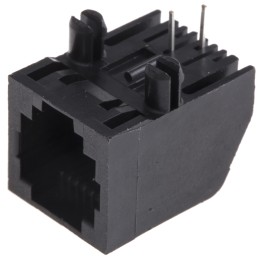 1 pcs - TE Connectivity 5555165 Series Female RJ11 Connector, Through Hole, Cat3, UTP Shield