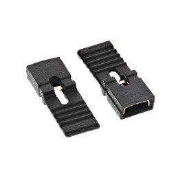 50 pcs - AKSPLTG BLACK ASSMANN WSW Jumper Female Straight Black Closed Top, Handle Pull 2 Way 1 Row 2.54mm Pitch