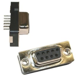 1 pcs - Norcomp 191 9 Way Vertical Panel Mount D-sub Connector Plug, 2.75mm Pitch, with Boardlocks
