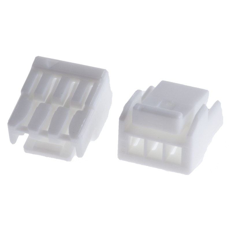 100 pcs - GHR-03V-S JST, GH Connector Housing, 1.25mm Pitch, 3 Way, 1 Row Right Angle, Straight