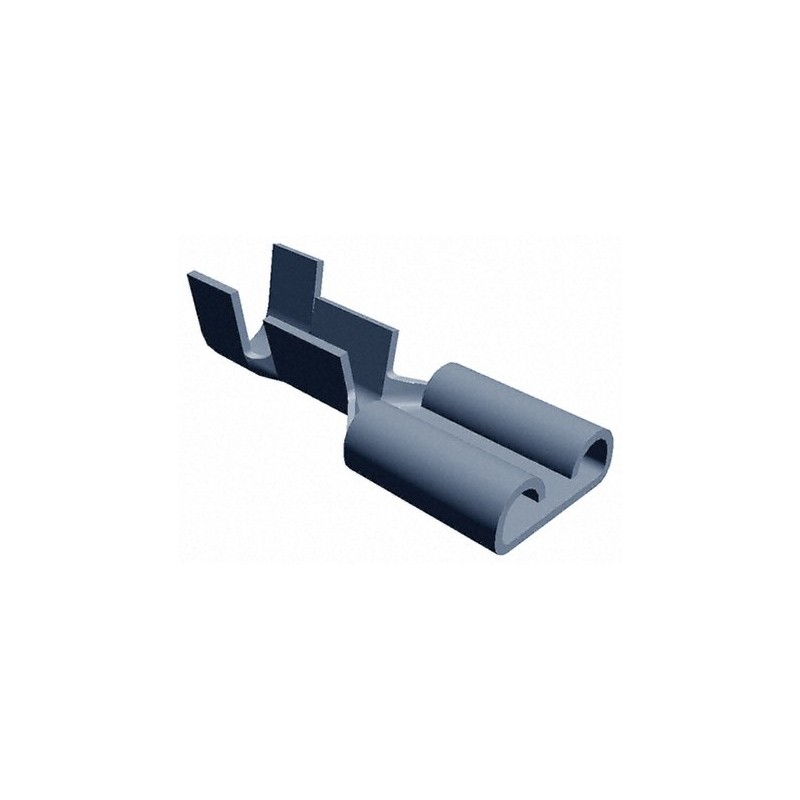 100 pcs - 6-160465-0 TE Connectivity FASTON .250 Uninsulated Female Spade Connector, Receptacle, 6.35 x 0.81mm Tab Size, 0.75mm²