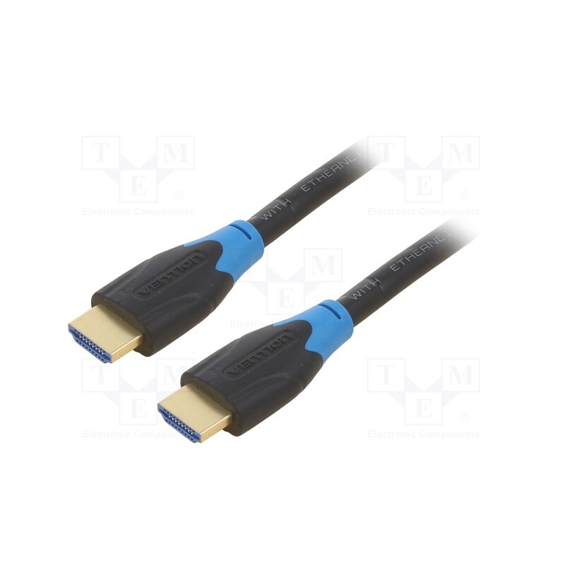 10 pcs : AAGBD - Cable, HDMI 2.0, HDMI plug,both sides, PVC, 0.5m, black, 30AWG