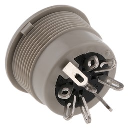 1 pcs - Hirschmann, MAB 8 Pole Din Socket, DIN 45326, 4A, 34 V ac/dc IP30, Screw Lock, Female, Panel Mount