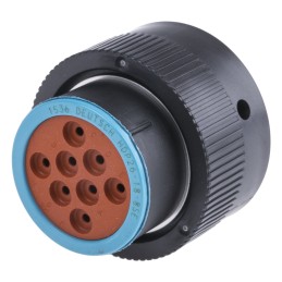 1 pcs - Deutsch Circular Connector, 8 Contacts, Cable Mount, Plug, Female, IP67, HD20 Series