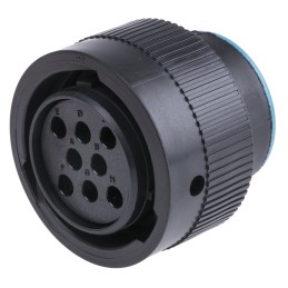 1 pcs - Deutsch Circular Connector, 8 Contacts, Cable Mount, Plug, Female, IP67, HD20 Series