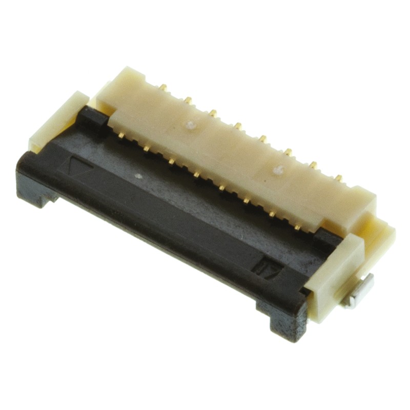 5 pcs - Hirose, FH12 1mm Pitch 8 Way Right Angle Female FPC Connector, ZIF Bottom Contact