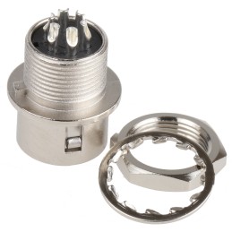 1 pcs - Hirose HR10 Series Male Panel Mount Circular Connector, 6 contacts Socket