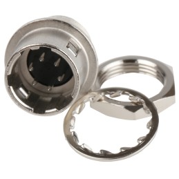 1 pcs - Hirose HR10 Series Male Panel Mount Circular Connector, 6 contacts Socket