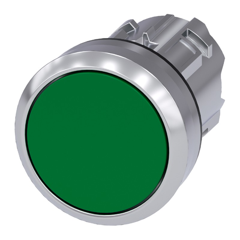 1 pcs - Siemens SIRIUS ACT Series Green Momentary Push Button Head, 22mm Cutout, IP66, IP67, IP69K