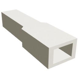 100 pcs - 735052 TE Connectivity 1 Way Polyethylene Crimp Terminal Housing, Natural