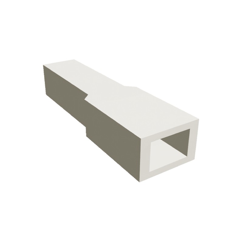 100 pcs - 735052 TE Connectivity 1 Way Polyethylene Crimp Terminal Housing, Natural