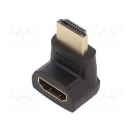 10 pcs : AINB0 - Adapter, HDMI socket 270°,HDMI plug, black