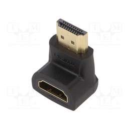 10 pcs : AIOB0 - Adapter, HDMI socket 90°,HDMI plug, black