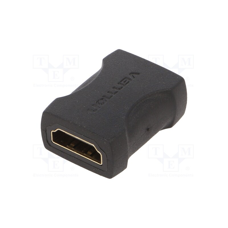 10 pcs : AIRB0 - Adapter, HDMI 1.4, HDMI socket,both sides, black