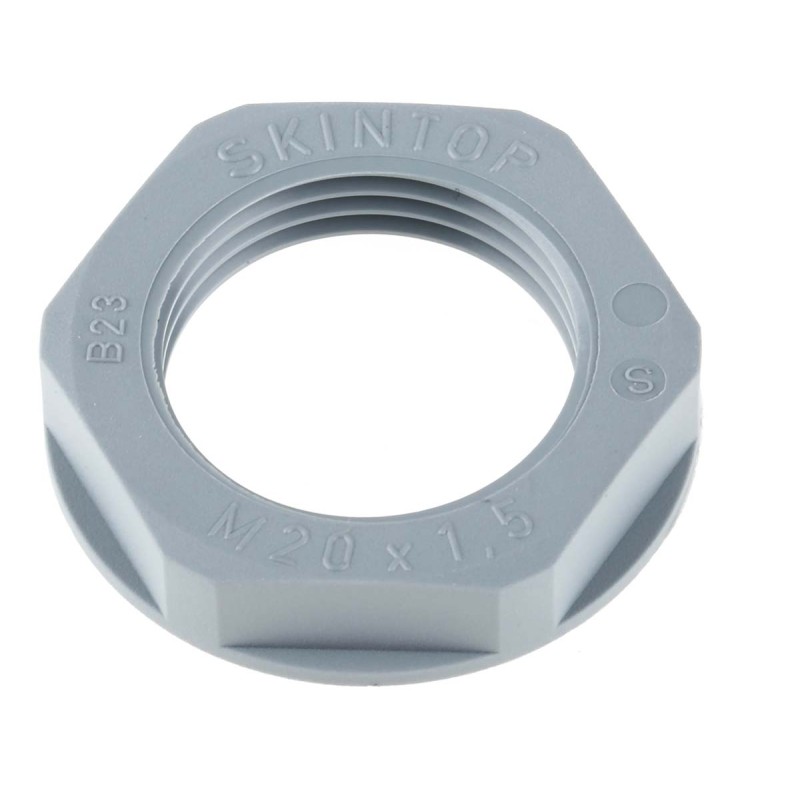 20 pcs - 53119020 Lapp Grey Flame Retardant Polyamide Cable Gland Locknut, M20 Thread, IP68