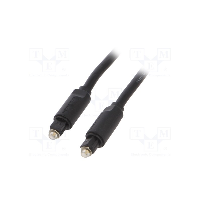 10 pcs : BAEBF - Cable, Toslink plug,both sides, 1m, Plating: gold-plated, black