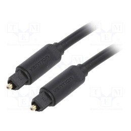 10 pcs : BAEBH - Cable, Toslink plug,both sides, 2m, Plating: gold-plated, black