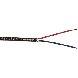 1 pcs - Jumo Type J Thermocouple & Extension Wire, 25m, Unscreened, Fibreglass Insulation, +350°C Max