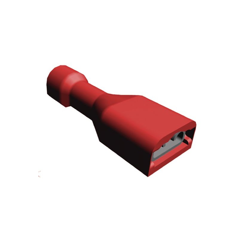 60 pcs - 2-520403-2 TE Connectivity Ultra-Fast Plus .187 Red Insulated Female Spade Connector, Receptacle, 4.75 x 0.81mm Tab Siz